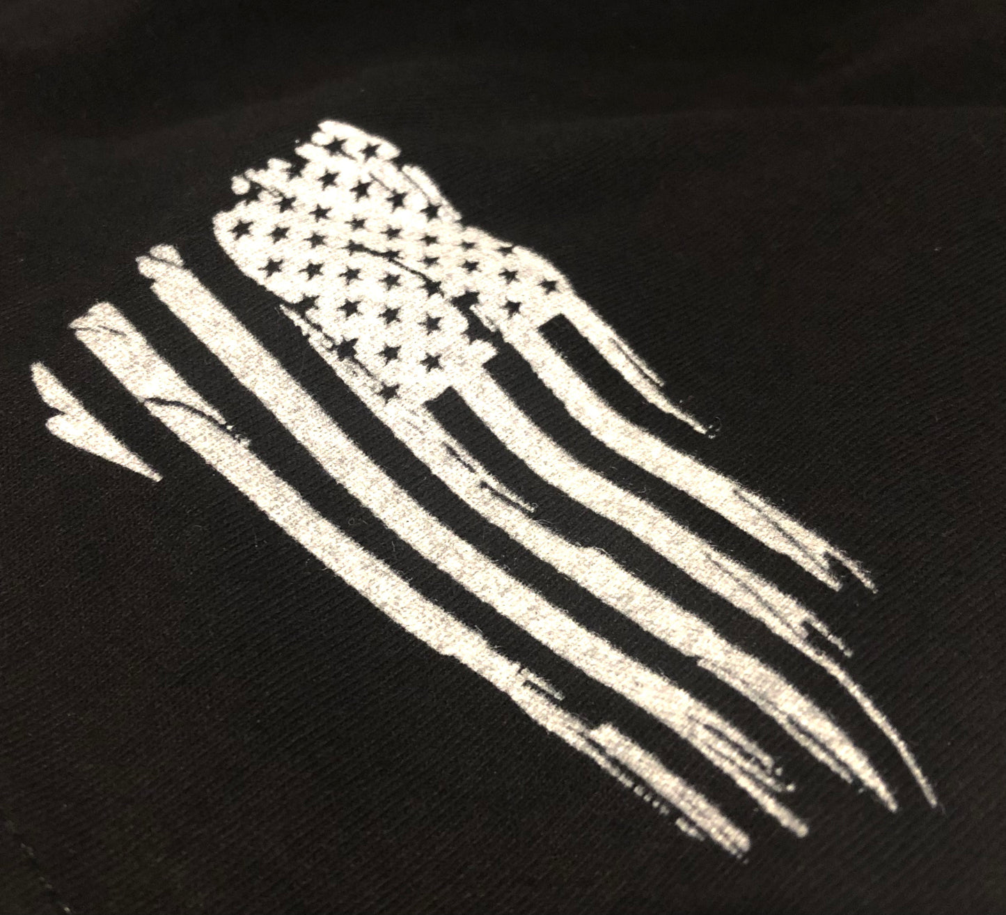 Western cowboy USA flag custom black t-shirt