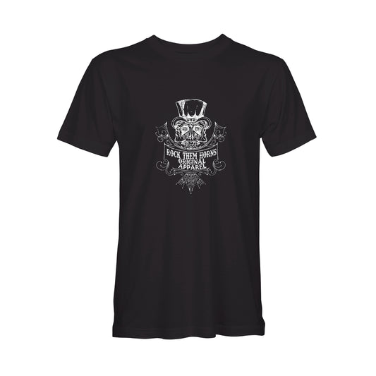 Skull Top Hat Original Apparel black t-shirt